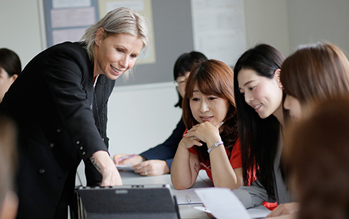 a trainer giving training to people