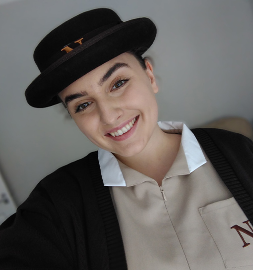 a female student smiling