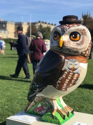 image of a wooden owl