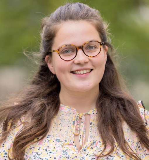 A female smiling