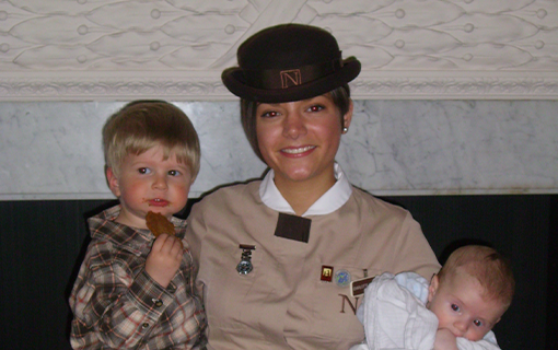 a female Norland nanny with two children